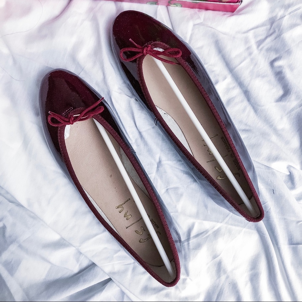 French Sole Ballet Flat Red